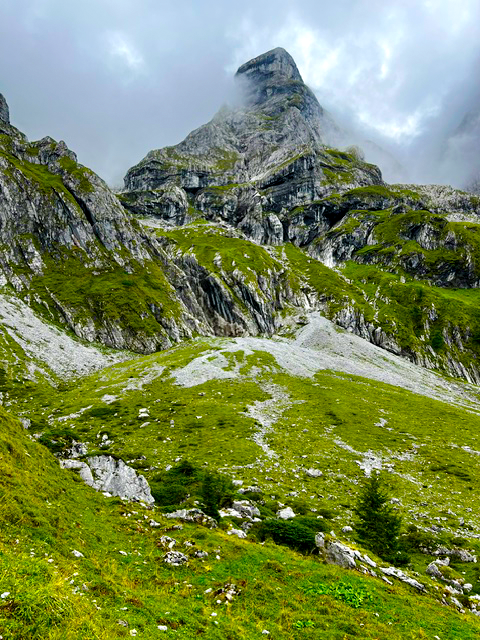 Berg im Nebelgewand