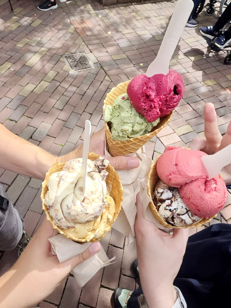 leckere Glace, so viele feine Sorten